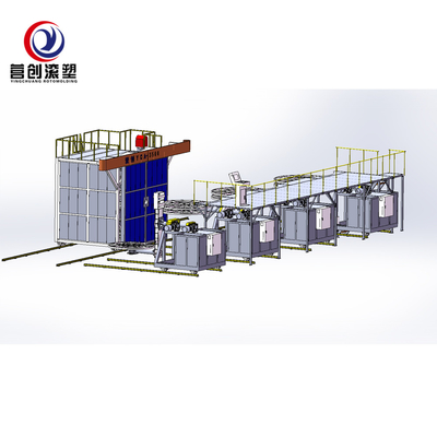 شراء ماكينة قولبة دوارة 63KW لحجم خزان PP / PE / HDPE / LLDPE 7000L online manufacture