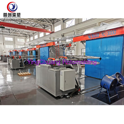 YINGCHUANG Multi-Arm Automatic Ferry Shuttle Rotomolding Machine, PLC Controlled Double Arm Rotational Molding Equipment For Large Hollow Plastic Tanks & Furniture (معدات التشكيل الدوارية ذات الذراع المختلفة متعددة الذراعين الآلية لمركبات العبارة والأثاث)