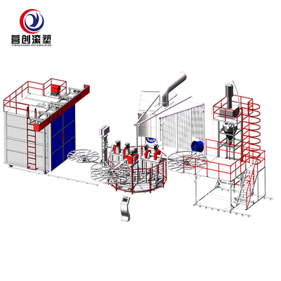 آلة Rotomolding Carousel لـ 1000L-2000L IBC Tank 500L-5000L صنع خزان المياه