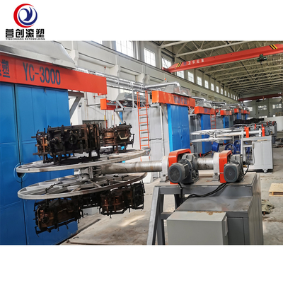 2500L حجم خزان ثنائي محوري آلة تحويل PP/PE/HDPE/LLDPE تلقائية
